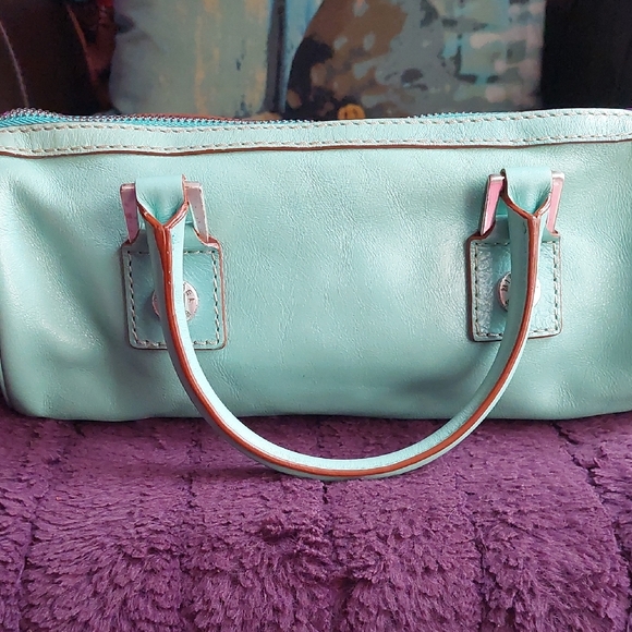 Mint Green Leather Handbag - Picture 1 of 6